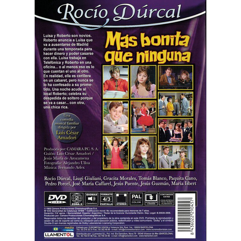 M&aacute;s Bonita Que Ninguna [dvd] (1965) image number null