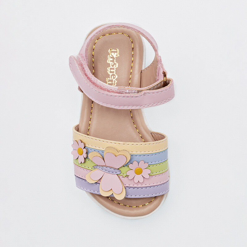 Ensue&ntilde;o Sandalia para ni&ntilde;a rosa multicolor image number null