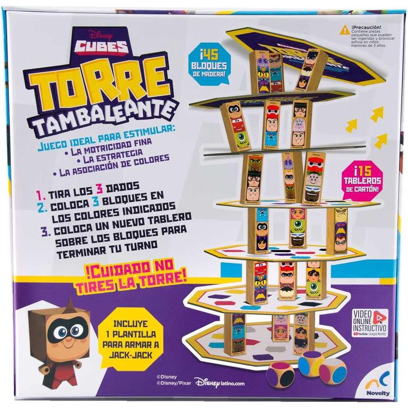 Juego Torre Tambaleante Disney Cubes image number null