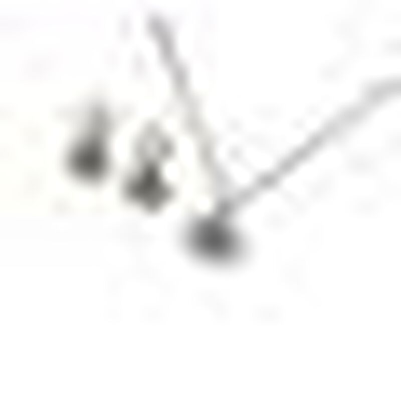 Juego de cadena y aretes de ojito color blanco ... image number null