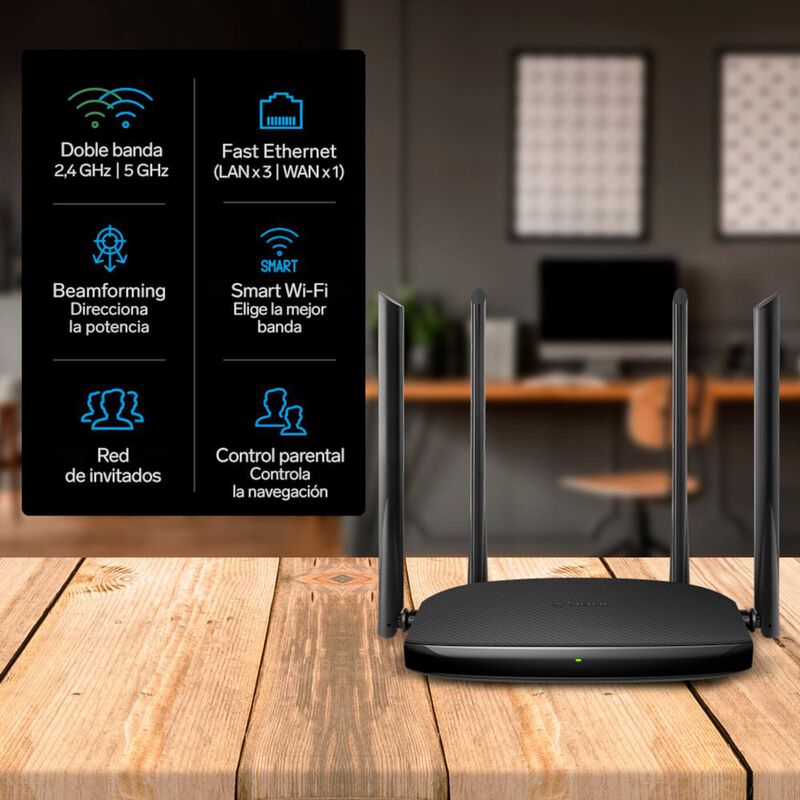 Repetidor / router Wi-Fi, 2,4 GHz y 5 GHz (B/G/... image number null