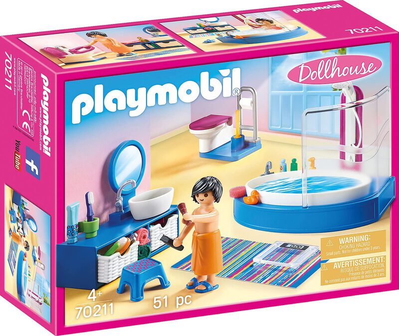 Set De Muebles Playmobil Ba&ntilde;o Con Tina Para Ni&ntilde;... image number null