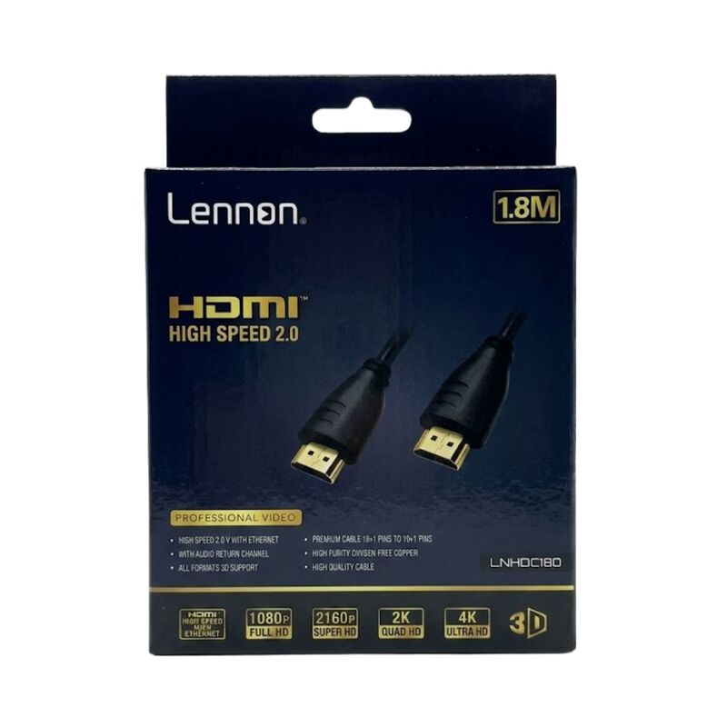 Cable Hdmi 2.0 Lennon Ln-hdci80 Alta Velocidad ... image number null