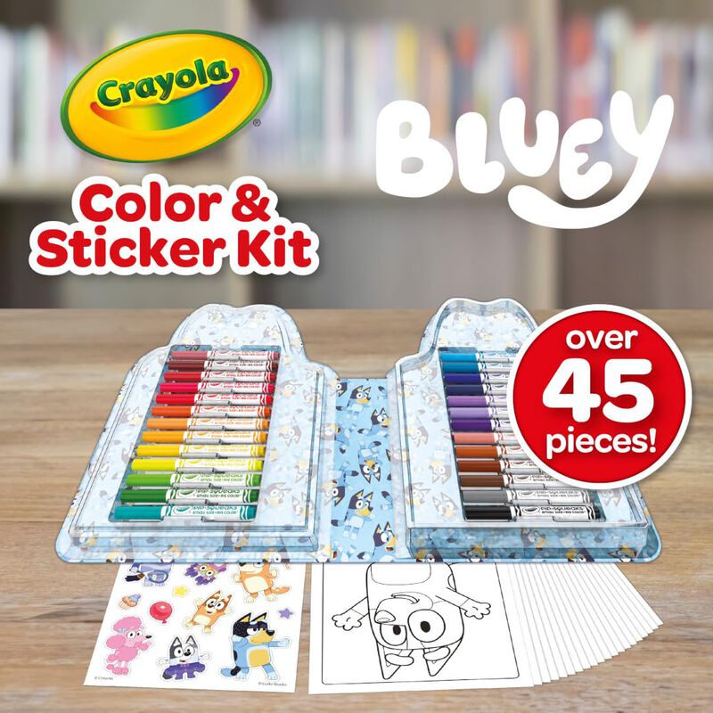 Kit De Arte Crayola Bluey Para Ni&ntilde;os Con Libro ... image number null