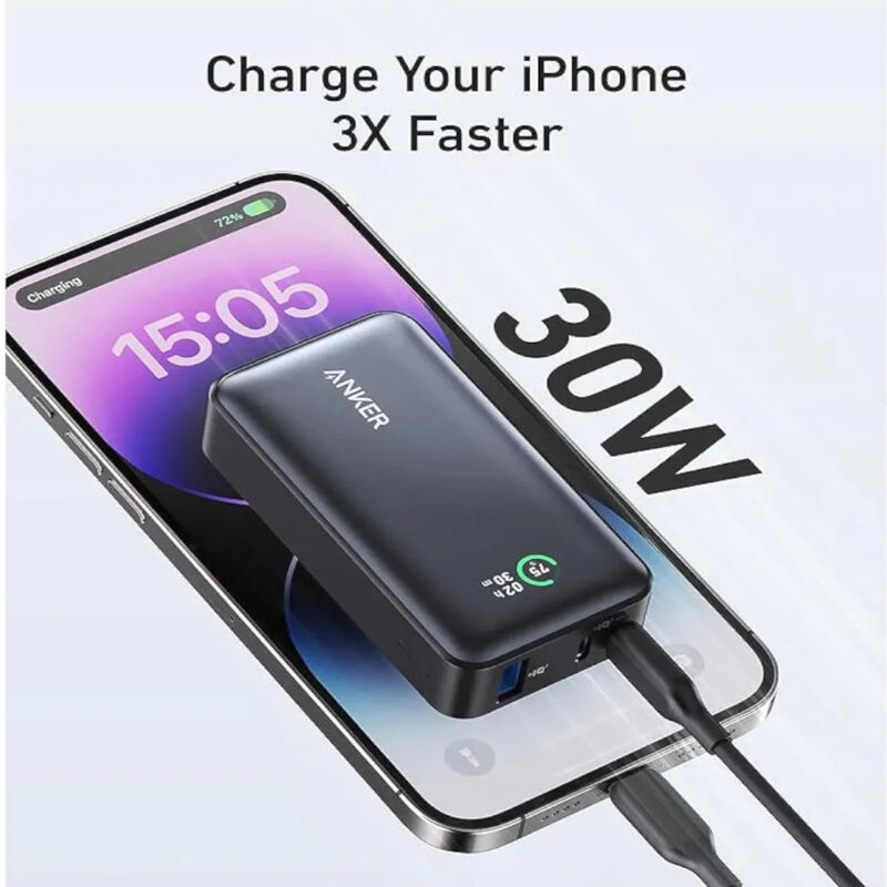 Power Bank Anker 533 10,000 mAh 30 W PD Negro U... image number null