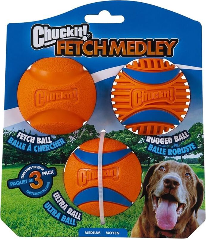 Set Fetch Ball, Chuckit! Dog Medley, Paquete De... image number null