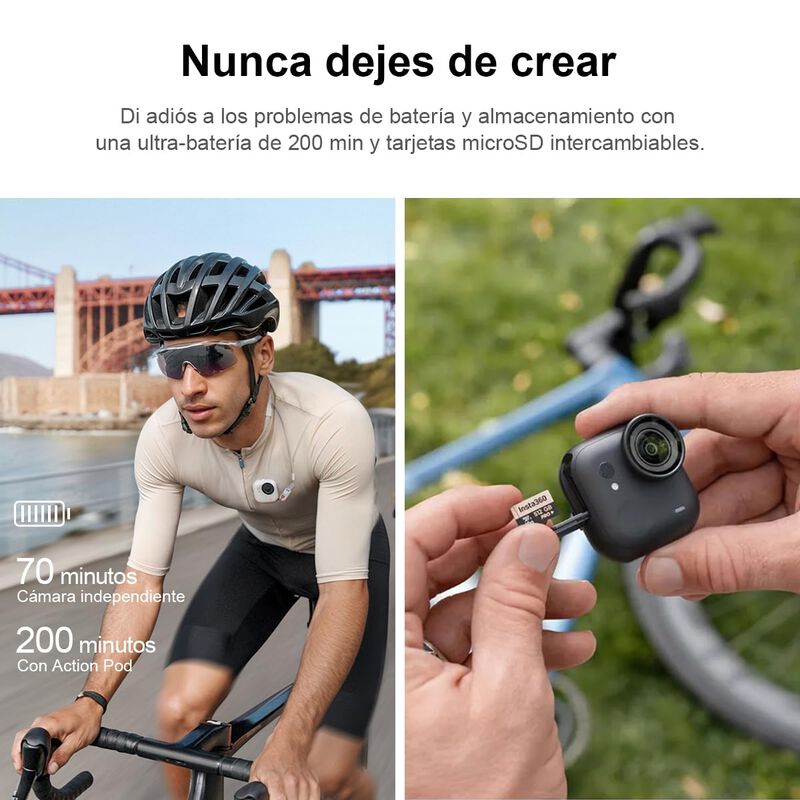 C&aacute;mara De Acci&oacute;n Insta360 Go Ultra 4k 60fps Bla... image number null