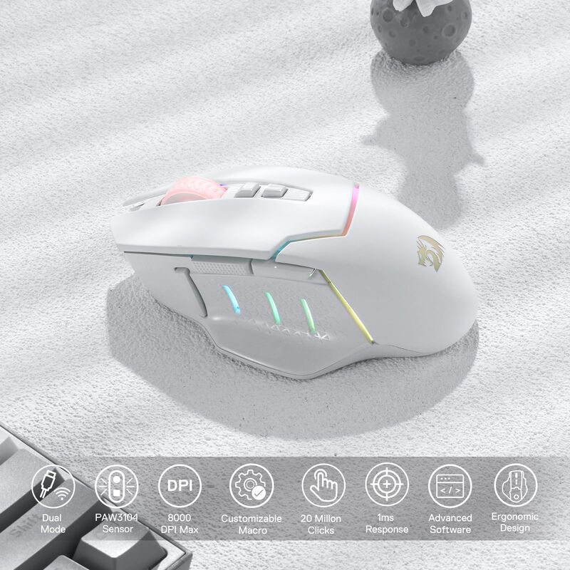 Rat&oacute;n Inal&aacute;mbrico Para Juegos Redragon M690 Pro... image number null