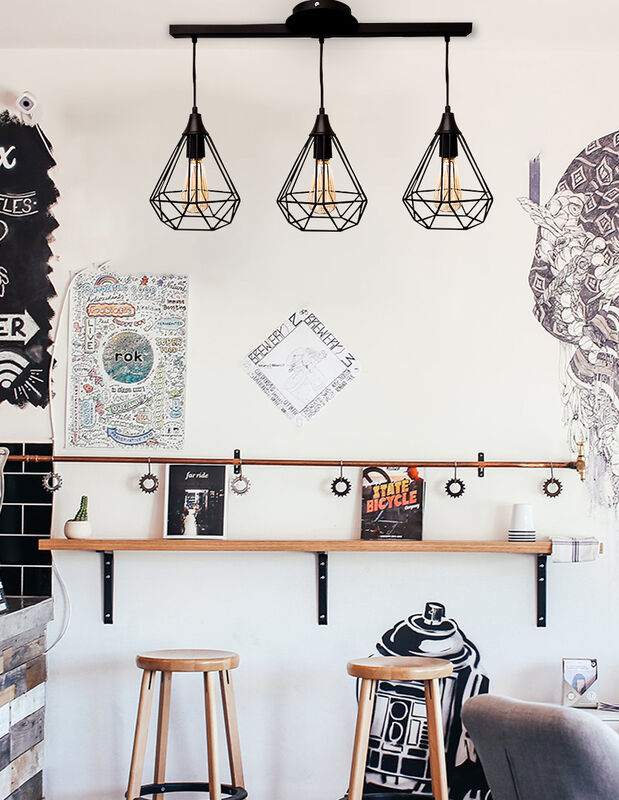 L&aacute;mpara  para Techo Ara&ntilde;a Triple Mil Luces image number null