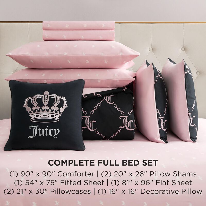 Juego De Ropa De Cama Juicy Couture De 8 Piezas... image number null