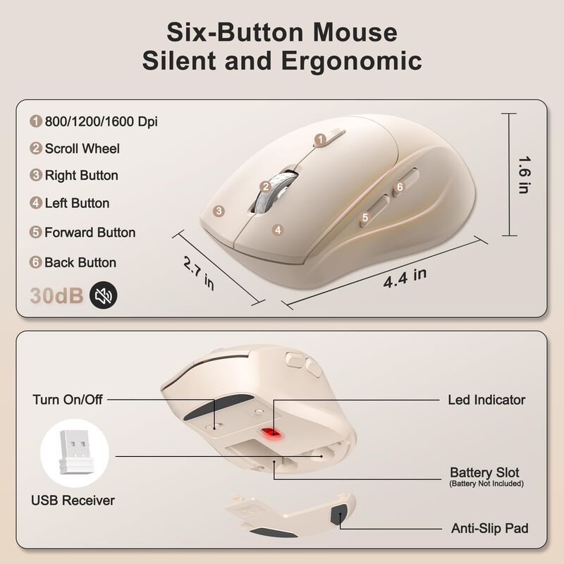 Combo De Teclado Y Rat&oacute;n Inal&aacute;mbrico Ergon&oacute;mico... image number null