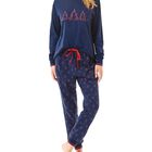 Pijama El&aacute;stico de Mujer Azul Marino