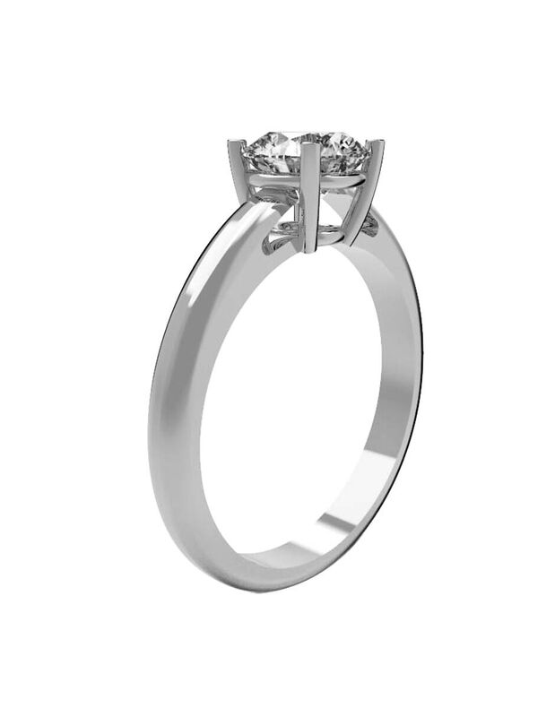 Anillo de Compromiso de 14K con Diamante de Lab... image number null