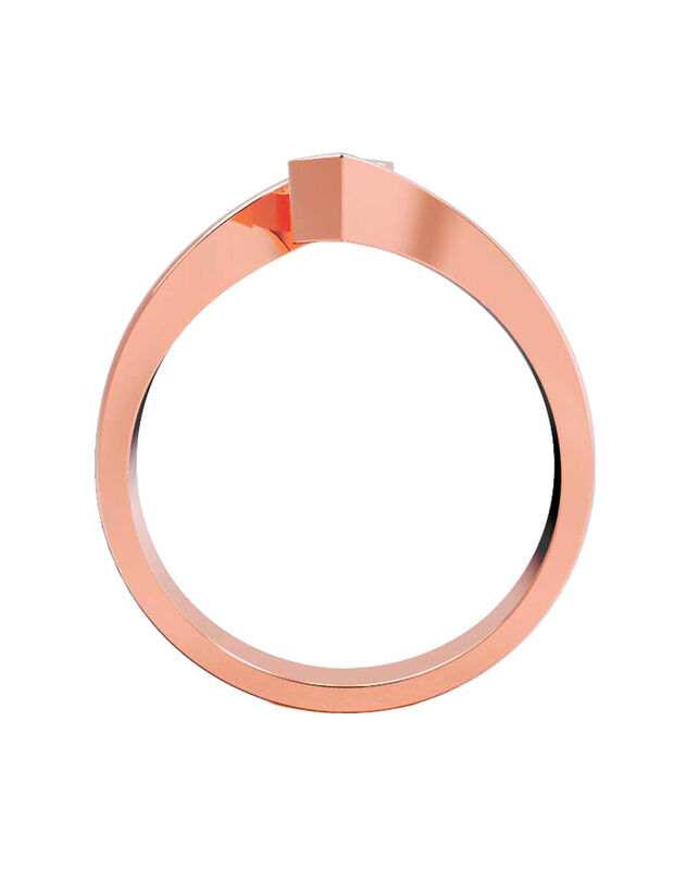 Anillo de Compromiso en Oro Rosa 14K con Diaman... image number null