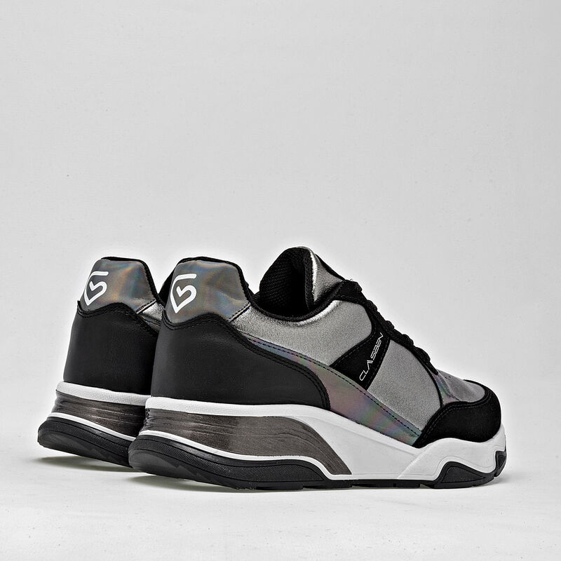 Clasben Tenis urbano para mujer gris negro image number null