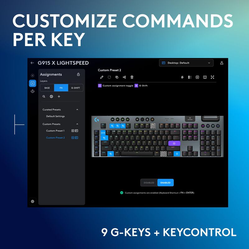 Teclado Inal&aacute;mbrico para Juegos Logitech G915 X... image number null