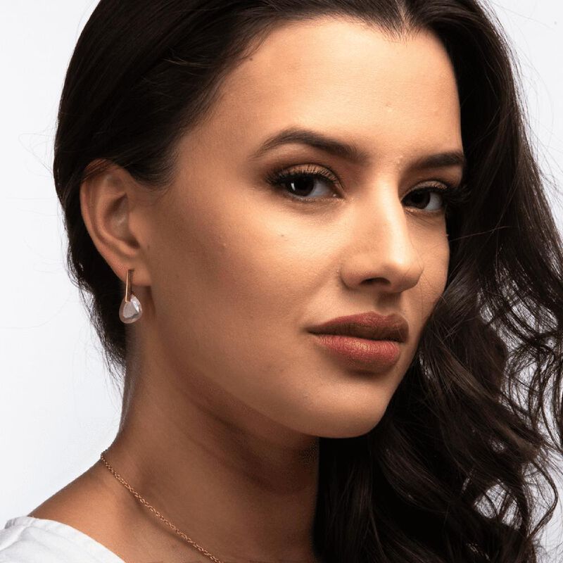 Aretes Mujer Acero Inoxidable Cristal, Regalos ... image number null