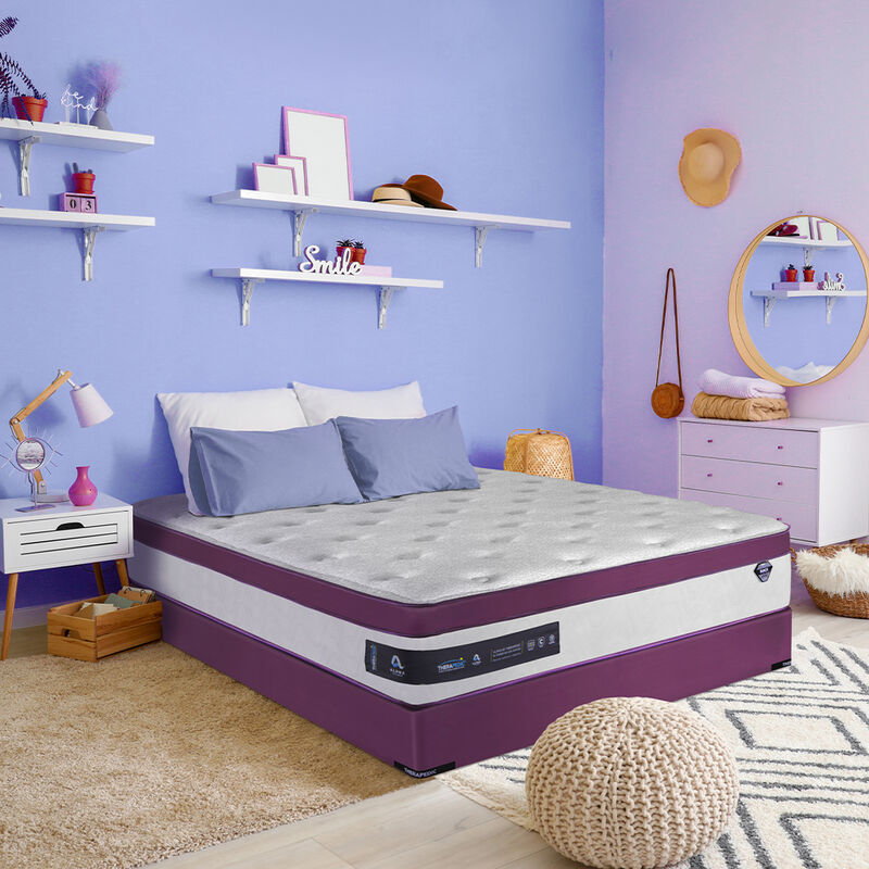 Juego Colch&oacute;n Therapedic Matrimonial Delight + ... image number null