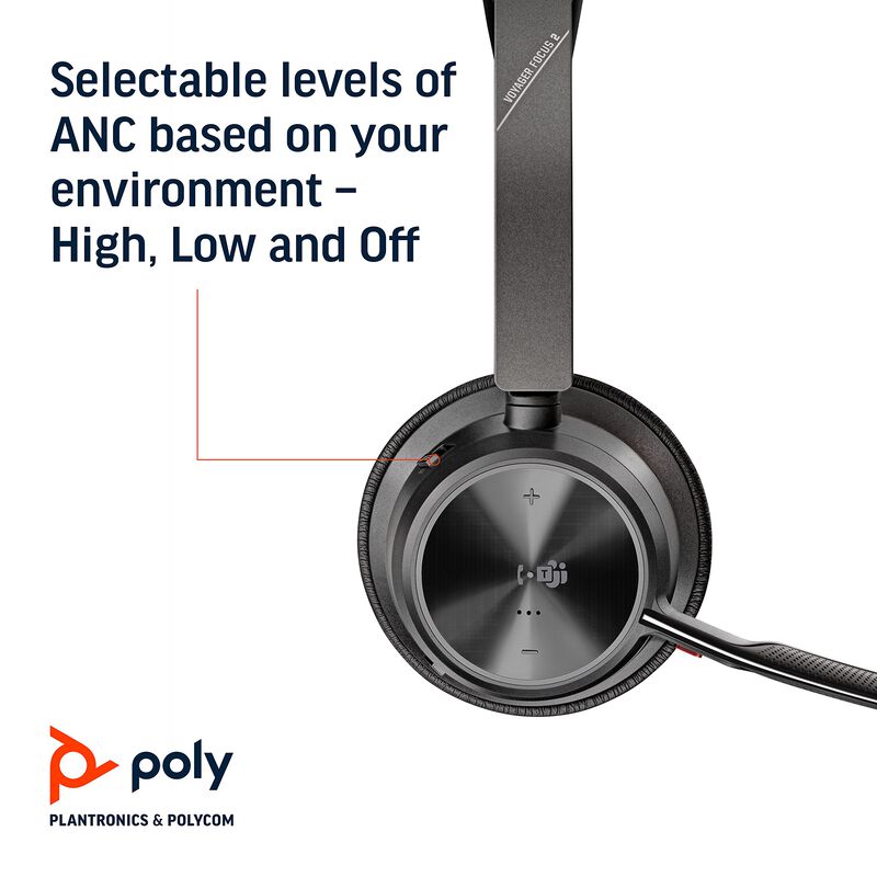 Auriculares Poly Voyager Focus 2 Uc Usb-a Bluet... image number null