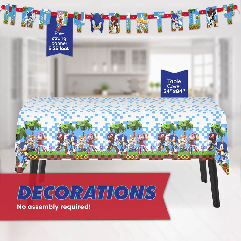 Set De Decoraci&oacute;n De Fiesta Sonic Birthday Part... image number null