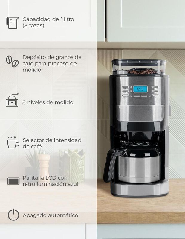 Cafetera Grano Con Molino Automatico Daewoo Dcm... image number null