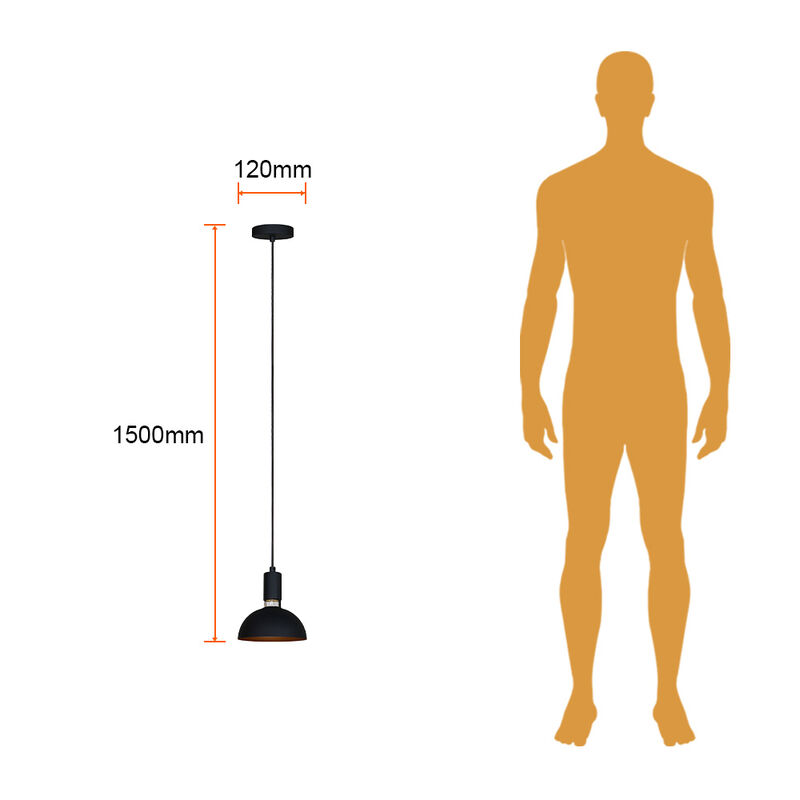 L&aacute;mpara Colgante de Metal 1.50 m de Altura, Pot... image number null