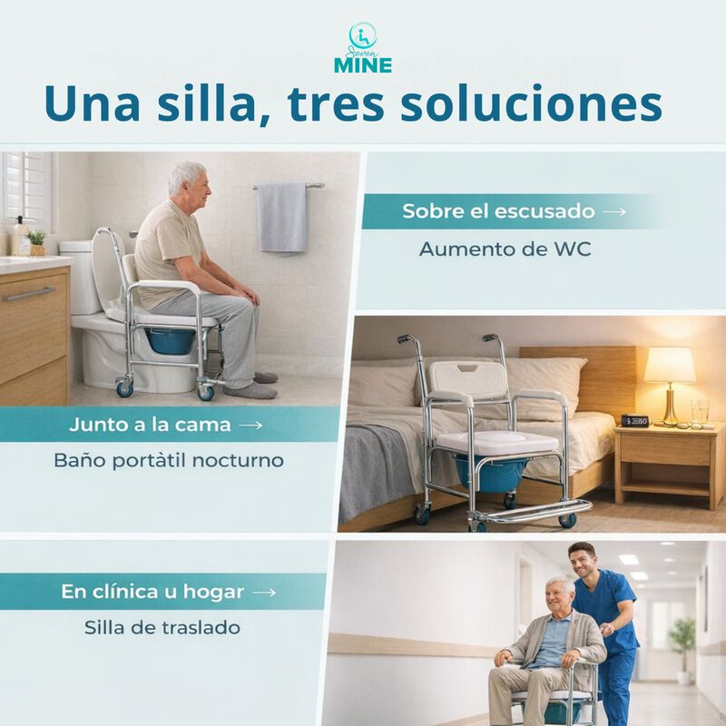 Silla Comodo  con Ruedas y Frenos Traseros | Si... image number null