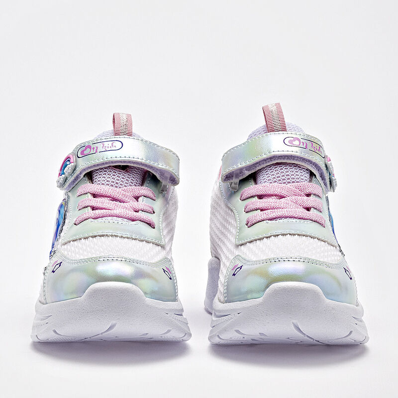 On Kids tenis con luces para ni&ntilde;a blanco plata ... image number null