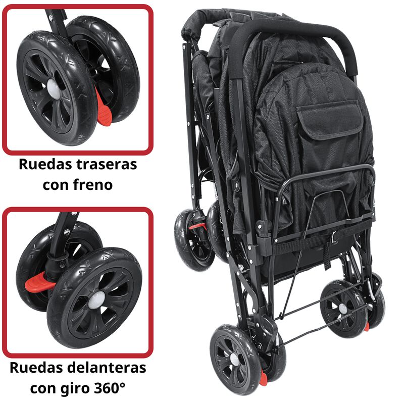 Carriola Doble para Beb&eacute;s Gemelar Plegable con ... image number null