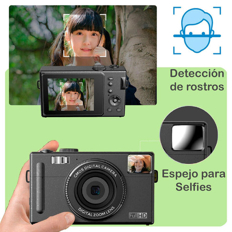 Cámara Digital Vak Cdr1 Lcd 3' 24mp Video Efect... image number null