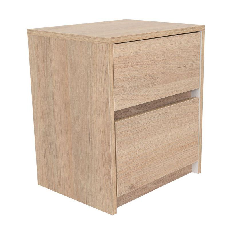 Bur&oacute; Ozzan Beige y Blanco Con Dos Cajones Virtu... image number null