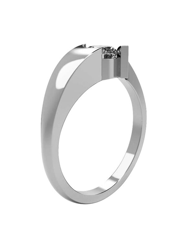 Anillo de Compromiso de 14K con Diamante de Lab... image number null