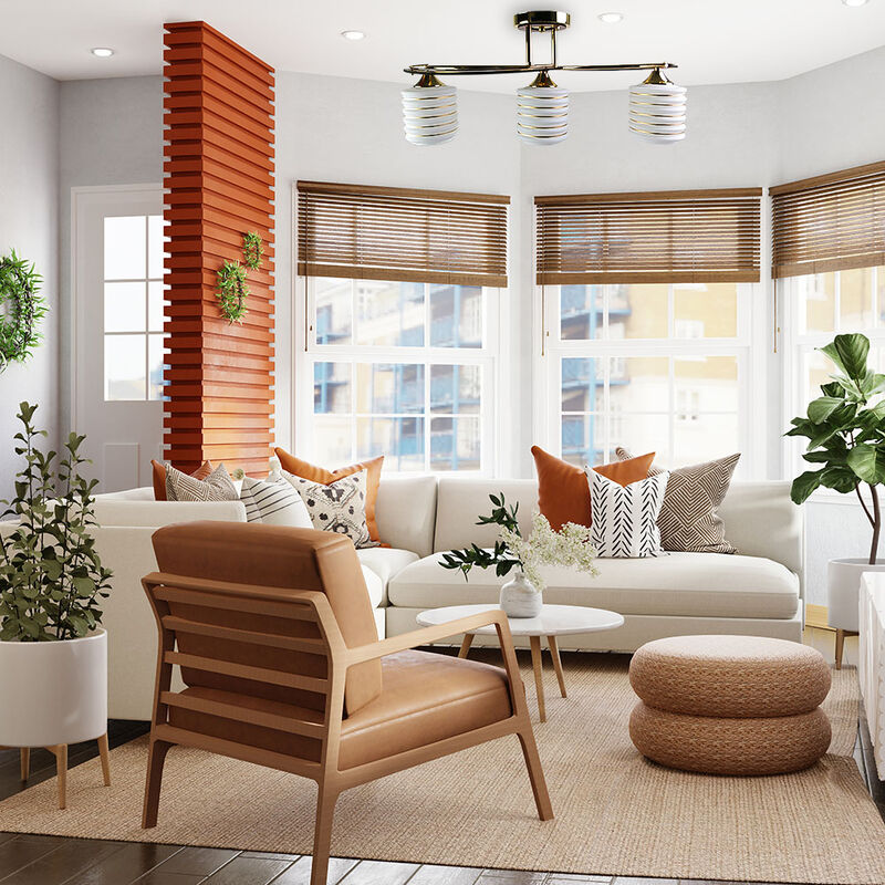 L&aacute;mpara  de Techo Agabia Cromo Mil Luces image number null