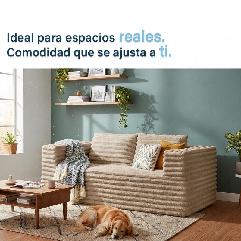 Sof&aacute; en Caja Dormimundo Love Seat Beige image number null