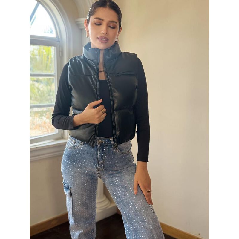 Chaleco bomber vinipiel image number null