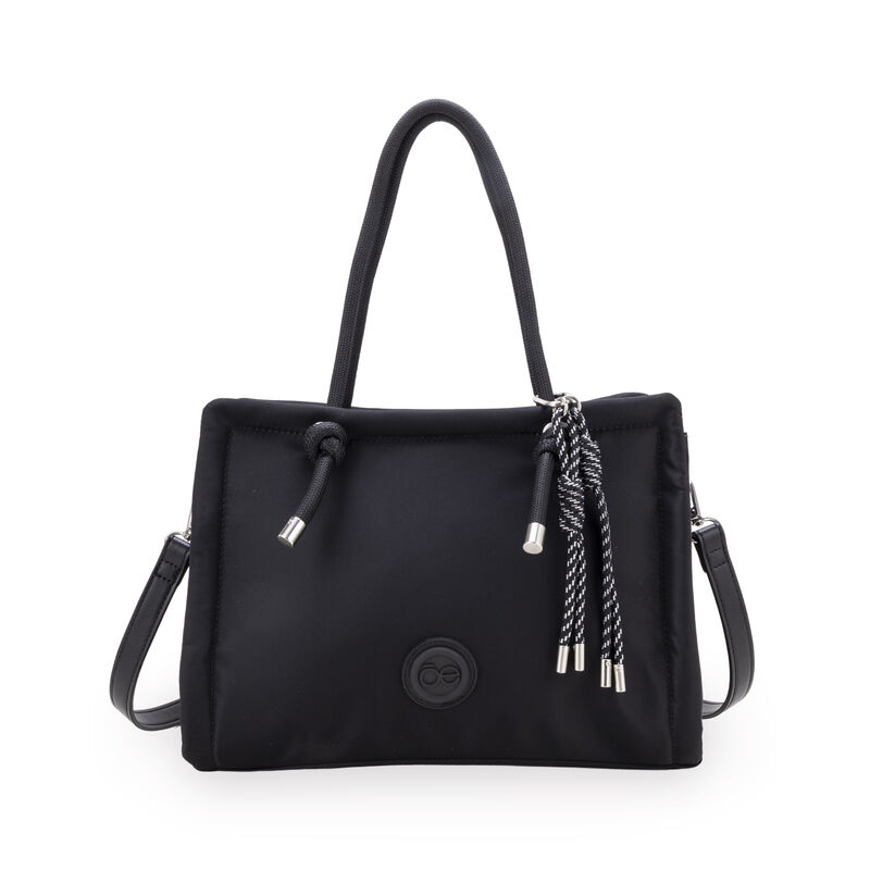 Bolsa Tote Mediana Acolchonada Color Negro image number null