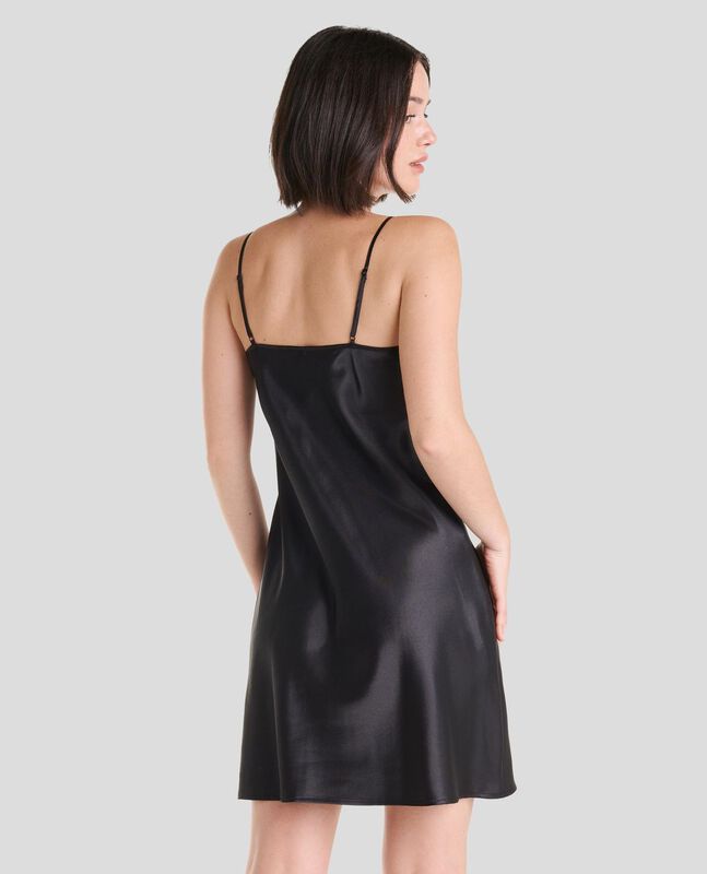 Camis&oacute;n de Tirantes de Raso Negro image number null