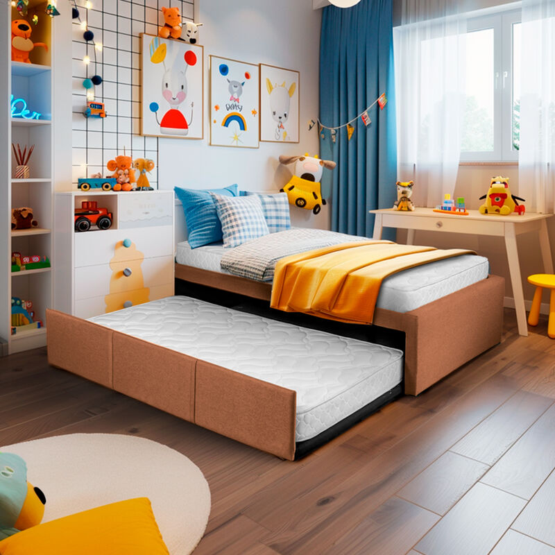 Cama Doble, Bajo Cama Individual Mandarina image number null