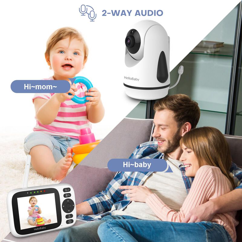 Monitor Para Beb&eacute;s Hellobaby Con Pantalla Ips D... image number null