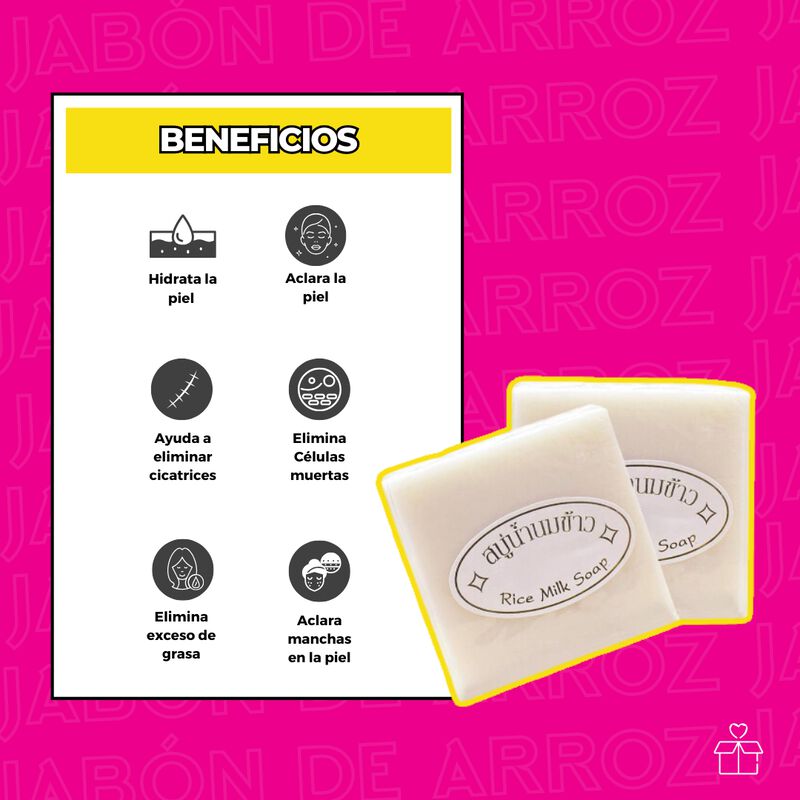 12 Jabones Tailandés de Arroz Hecho a Mano Colá... image number null