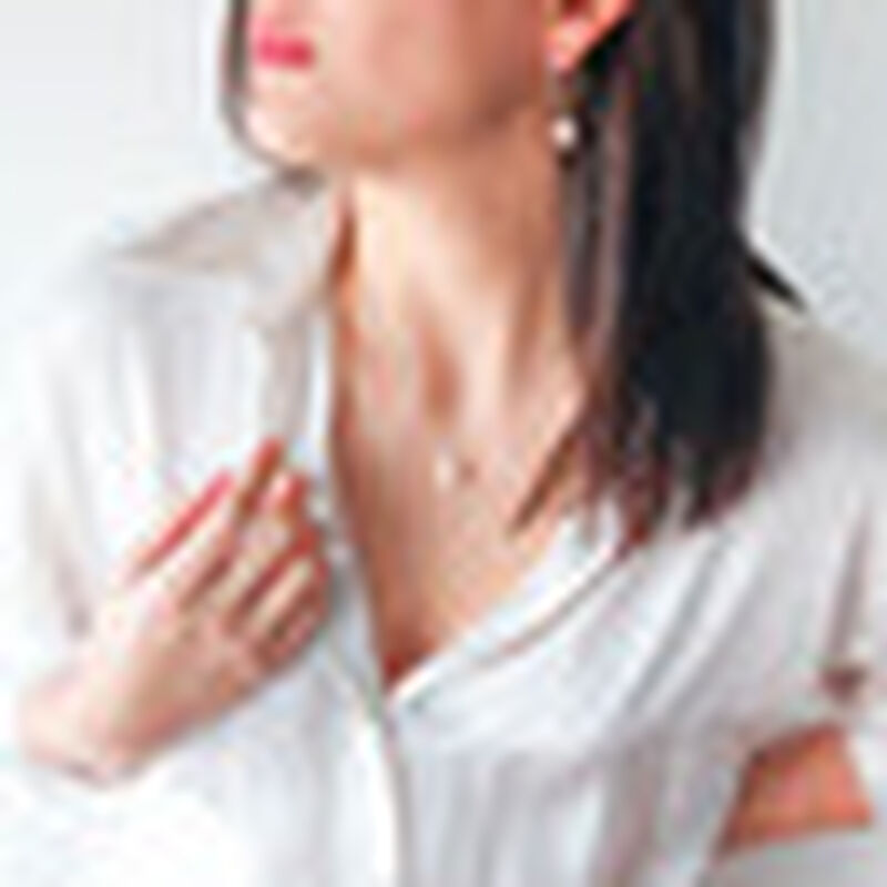 Set Arracadas con Perlas y Dije Perla con Caden... image number null