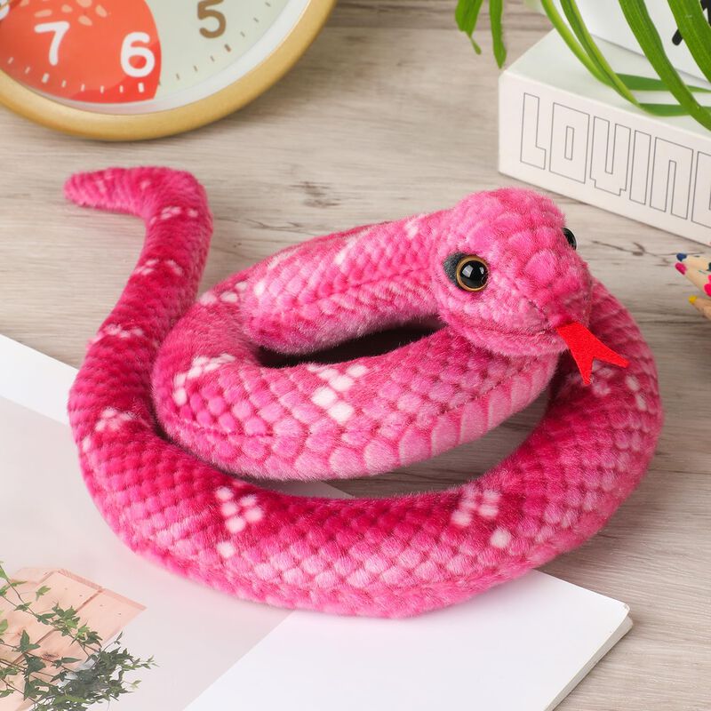 Serpiente De Peluche Mgztthw 70 Cm Rosa Realist... image number null