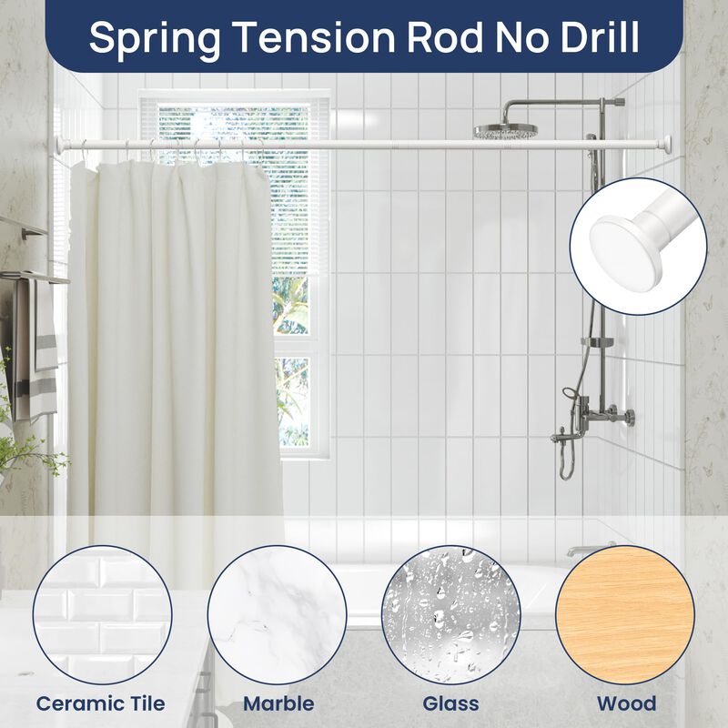 Barra De Ducha Enjoybasics 76-193 cm Blanca De ... image number null