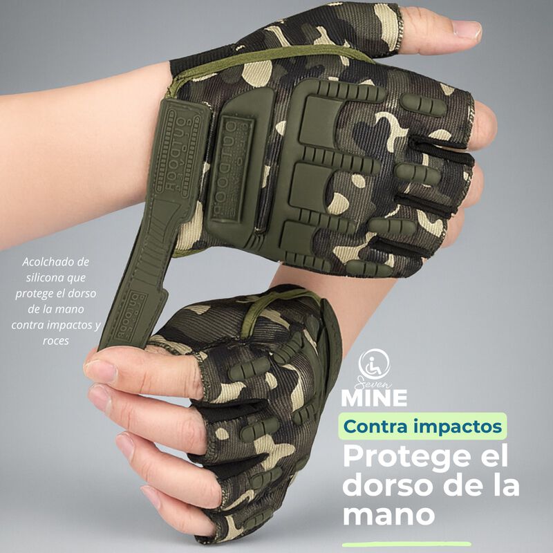 Guantes Tácticos de Medio Dedo Motociclista – P... image number null