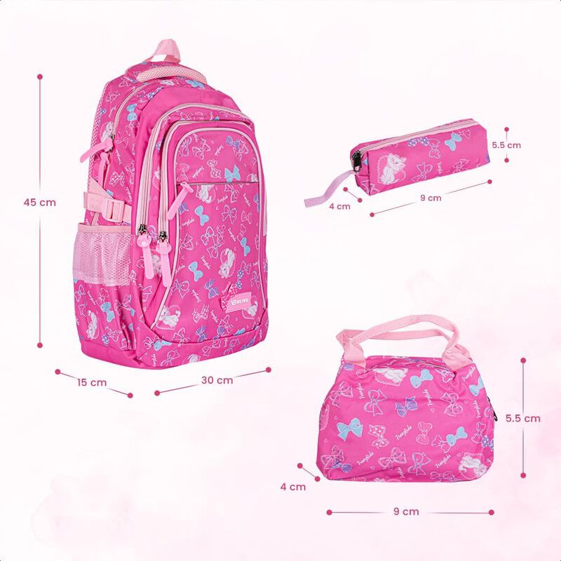 Kit Mochila con Lonchera y Lapicera color Rosa image number null