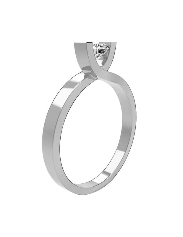 Anillo de Compromiso de 14K con Diamante de Lab... image number null