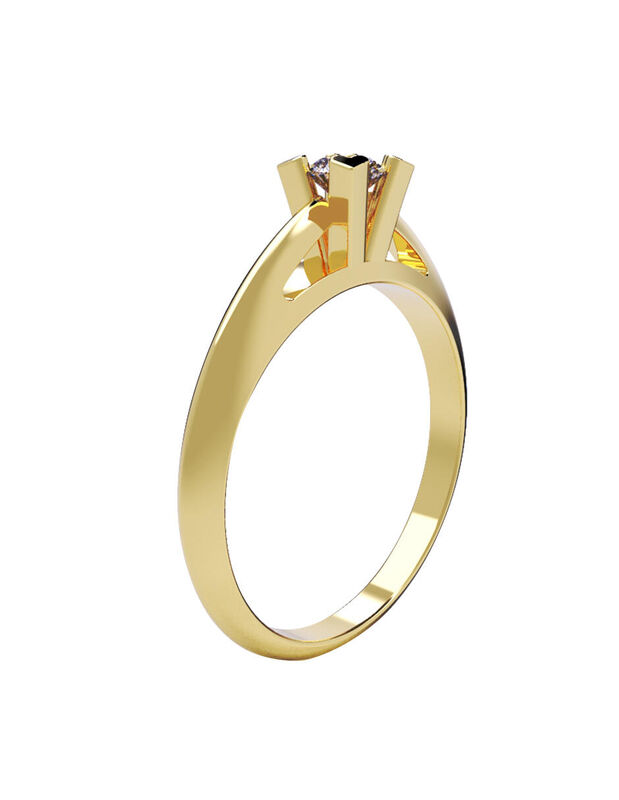 Anillo de Compromiso de 14K con Diamante de Lab... image number null