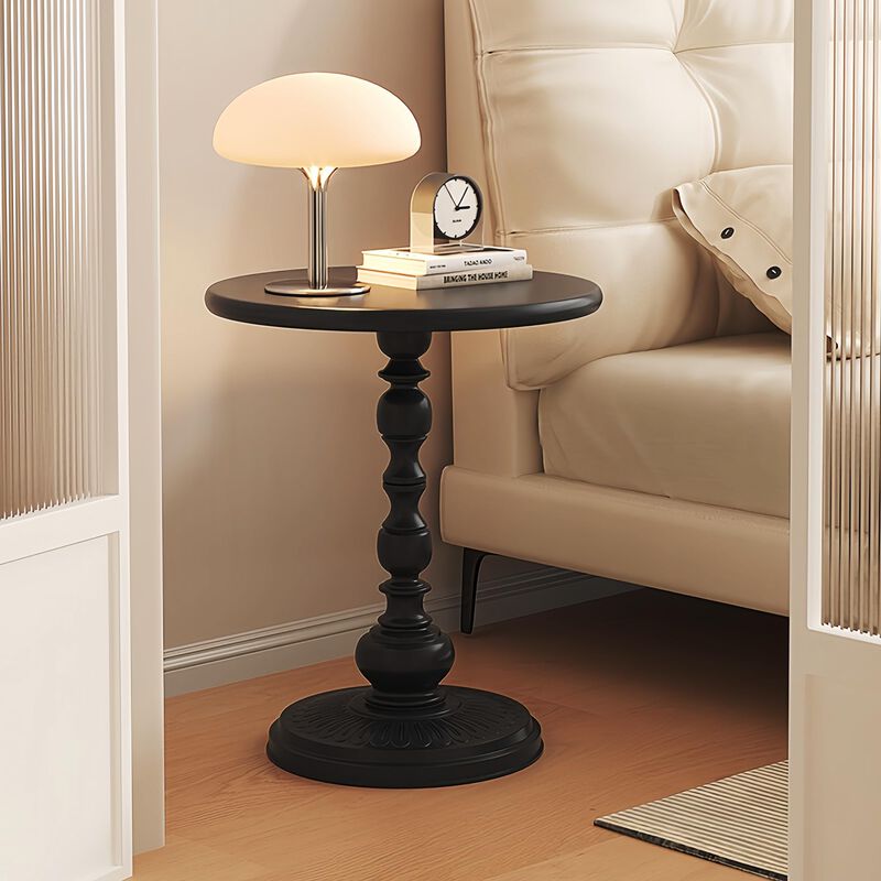 Mesa Auxiliar Funecy Metal Vintage Negro Mate 3... image number null