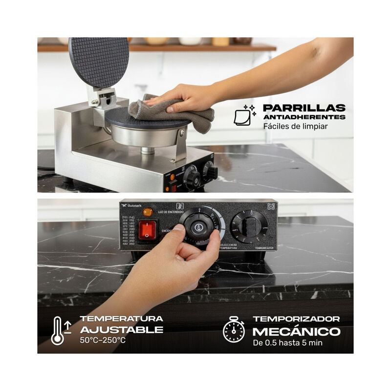 Maquina Conos Marquesitas Individual Temperatur... image number null