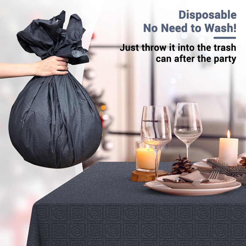 Swgieei Manteles De Papel Desechables, Negro, 1... image number null